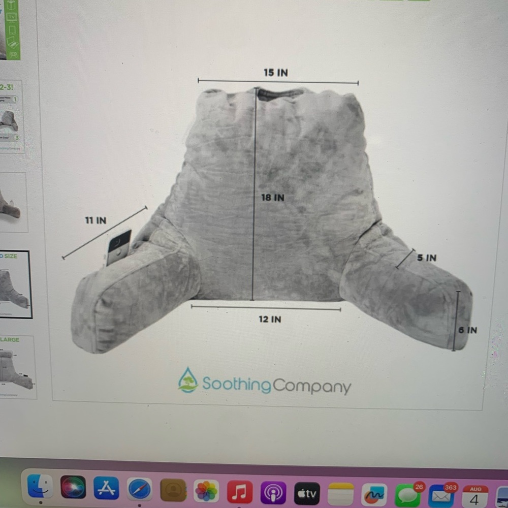 Reading pillow by Soothing Company